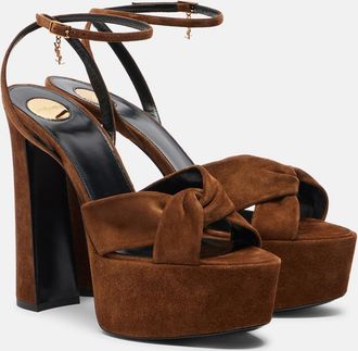 Saint Laurent Sandalias con plataforma Franciane de ante