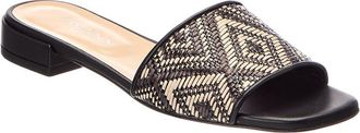 Baldinini Raffia & Leather Sandal