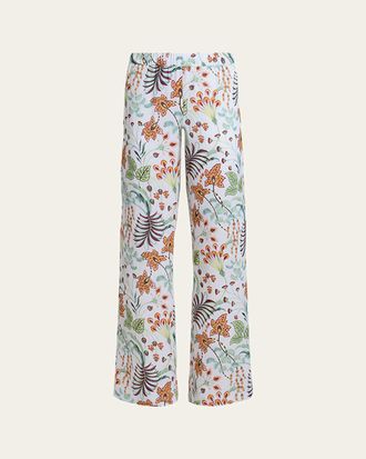 Diane Von F&uuml;rstenberg Verick Floral-Print Chiffon Pants