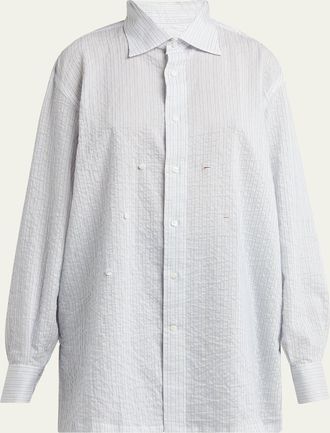 SETCHU Stripe Button Down Blouse