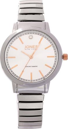 Jones New York Three-Hand Quartz Bracelet Watch, 36mm x 36mm in Silver at Nordstrom Rack