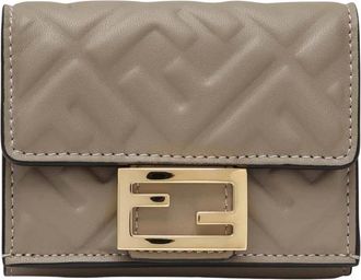 Fendi Wallets & Cardholders, female, Brown, Size: ONE SIZE Baguette Micro Trifold