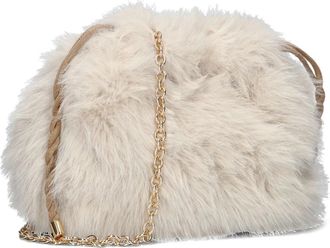 Unisa Stijlvolle Zeladia Schoudertas - Dames - Schoudertassen - Beige - ONE Size - Wol - Tassen