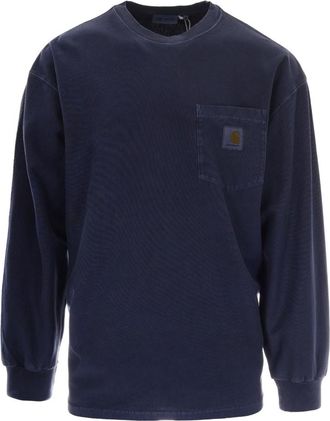 Carhartt Work in Progress Navy Blue Logo T-Shirts