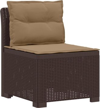vidaXL Sill&oacute;n Individual De Jard&iacute;n Con Cojines Apariencia De Ratan Pp Vidaxl
