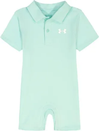 Under Armour UA Solid Polo Romper in Refresh Mint at Nordstrom, Size 9-12M