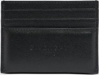 Givenchy Mens Leather Embossed Logo Card Holder