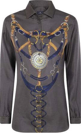 Etro Printed Shirt - Dames - Overhemden - Veelkleurig - M - Overhemden