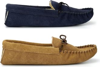 Generic Mens Real Suede Slippers Mens Extra Large Slippers Size 6 Boys Slipper Size 9 Moccasin Faux Fur Slipper Moccasin Moccasins Extra Large Thermal Real Su