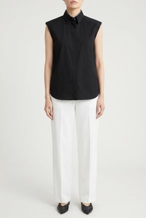 Brunello Cucinelli Black Sleeveless Shirt, Size X-Small