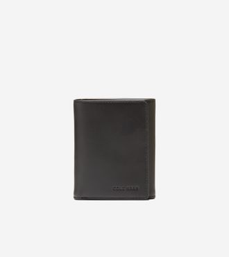 Cole Haan Mens Leather Trifold Wallet - Black