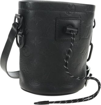 Louis Vuitton Pre-owned Monogram Shadow Bucket Bag - Dames - Vintage Tas - Zwart - ONE Size - Vintage