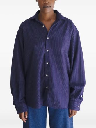 BASERANGE Claude striped-pattern shirt - Purple