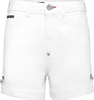 Philipp Plein Denim Korte Broek Iconic Plein
