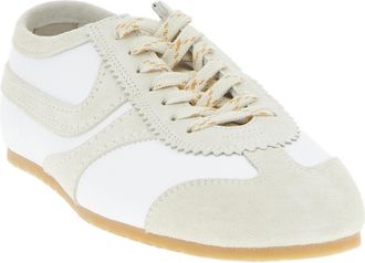 Dries Van Noten Mens Beige Cowhide Low Top Sneakers