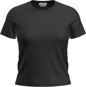 Icebreaker Merino 200 Tech Lite S/S Crop Slim Tee Merinoshirt f&uuml;r Damen | schwarz
