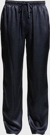 Majestic International Mens Dotted Silk Lounge Pants