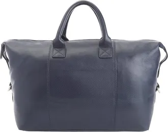 Royce New York Leather Overnight Duffel Bag
