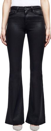 L'agence Bell High-Rise Flare Jean Noir Coated Jean