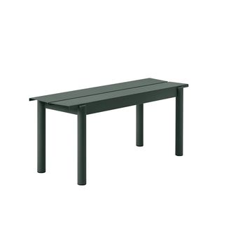 MUUTO Linear Steel Bank 110 cm, dunkelgr&uuml;n