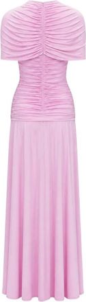 Self Portrait Vestido Largo Fruncido - Dresses - Mujer - Rosa - 2XS