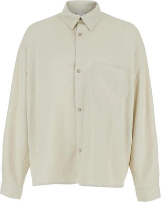 Won Hundred Leo Shirt - Heren - Casual Overhemden - Grijs - L - Polyester - Overhemden