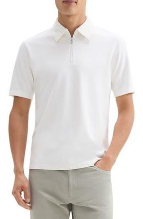 Theory Ryder Zip Polo in White at Nordstrom Rack, Size Small