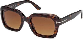 Tom Ford Ft 1283 52F Zonnebrillen - Dames - Zonnebrillen - Bruin - 52 MM - Accessoires