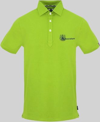 Aquascutum Mens Collared Neck Short Sleeve Polo Shirt - Green - Size: 2X large