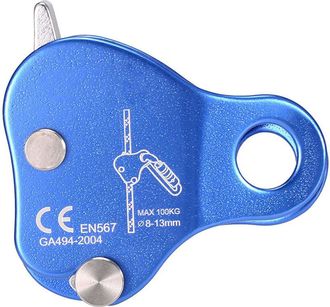 OEM [mai Usato]pattina Da Arrampicata, Dispositivo Autoadesivo Per Discesa In Corda Doppia In Lega Di Alluminio (blu), Fermo Per Pattini Da Arrampicata Da