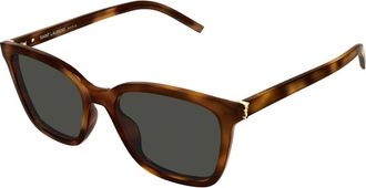 Saint Laurent SL M178 Zonnebril - Dames - Zonnebrillen - Bruin - 54 MM - Nylon - Accessoires