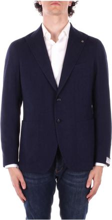 Tagliatore Montecarlo Blazer - Heren - Blazers - Blauw - L - Leer - Jassen