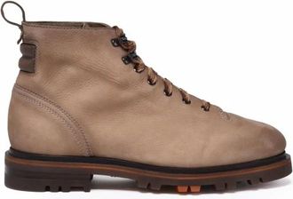 Santoni Schoenen, Heren, Bruin, 42 1/2 EU, Leer, Pedula Veterlaars