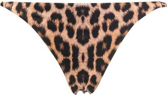 Noire Swimwear leopard-print bikini bottoms - women - Polyamide/Spandex/Elastane/Polyamide/Spandex/Elastane - L - Brown