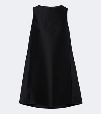 Balenciaga BB belted wool and silk minidress
