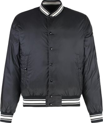 Moncler Mens Bouchet Bomber Down Jacket Black Polyamide