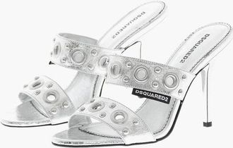Dsquared2 Cracked Leather Sandals with Metal Eyelet Details and 10cm H size 36