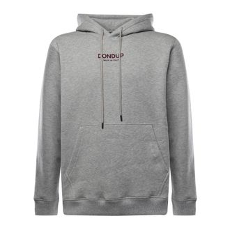 Dondup Hoodies, male, Gray, Size: XL Regular-fit Hooded Sweatshirt