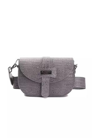 Pompei Donatella Gray Leather Women Crossbody Womens Bag