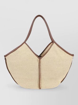 Hereu calella raffia tote bag dual handles