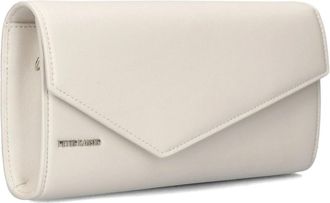 Peter Kaiser Elegante witte leren clutch - Dames - Clutches - Wit - ONE Size - Leer - Tassen