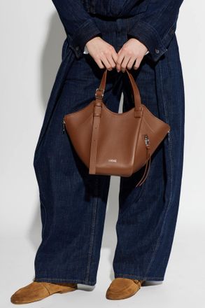 Loewe Hammock Flip Medium Shoulder Bag, Womens, Brown