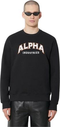 Alpha Industries Heren, Sweatshirts & Hoodies, Zwart, Maat: XL