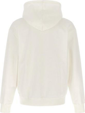 Lacoste Logo-Embroidered Cotton Blend Hoodie - cream