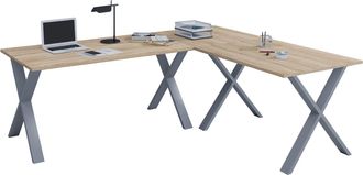 ebuy24 Vcm Vcm Escritorio De Madera Escritorio De Esquina Liso 190x130 L Forma Izquierda O Derecha Placa De Mesa De Trabajo 50 Cm De Profundidad Muebles De O