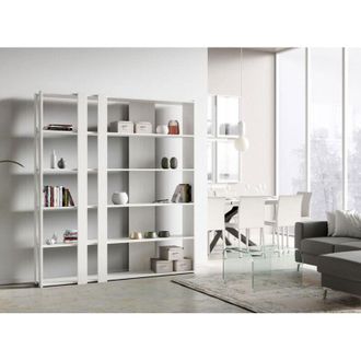 Itamoby Librer&iacute;a De Pared Dise&ntilde;o Moderno Blanco 6 Estantes Casa Oficina Kato C