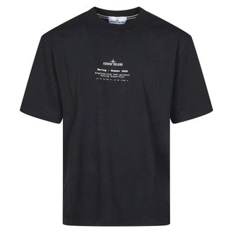 Stone Island T-Shirts, male, Black, Size: M SS T-Shirt