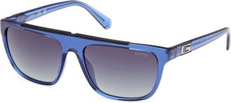 Guess GU00122 90W Mens Sunglasses Blue Size 57