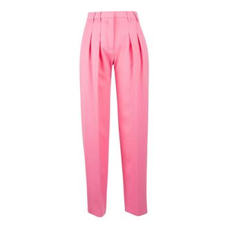 Victoria Beckham Roze & Paarse Geplooide Rok - Dames - Broeken - Roze - XL - Broeken