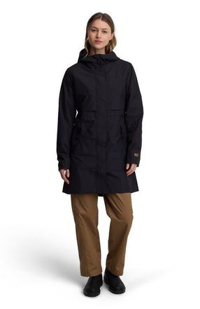 tentree Nimbus Long Rain Jacket in Meteorite Black at Nordstrom, Size X-Large